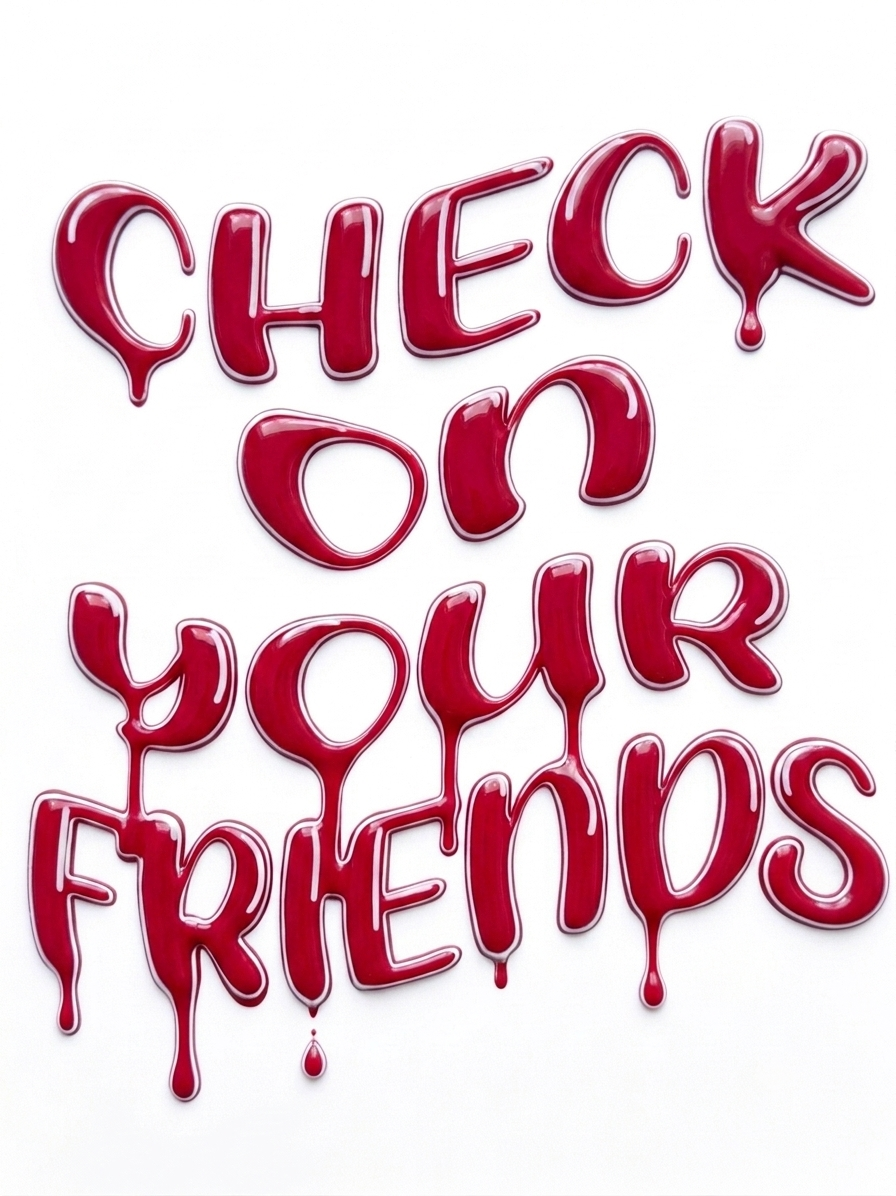 Check On Your Friends Full Zip Up Sweatshirt