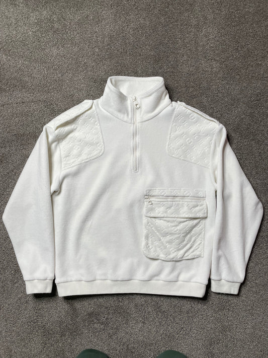 RUNWAY Plain Rainbow white monogram sweater