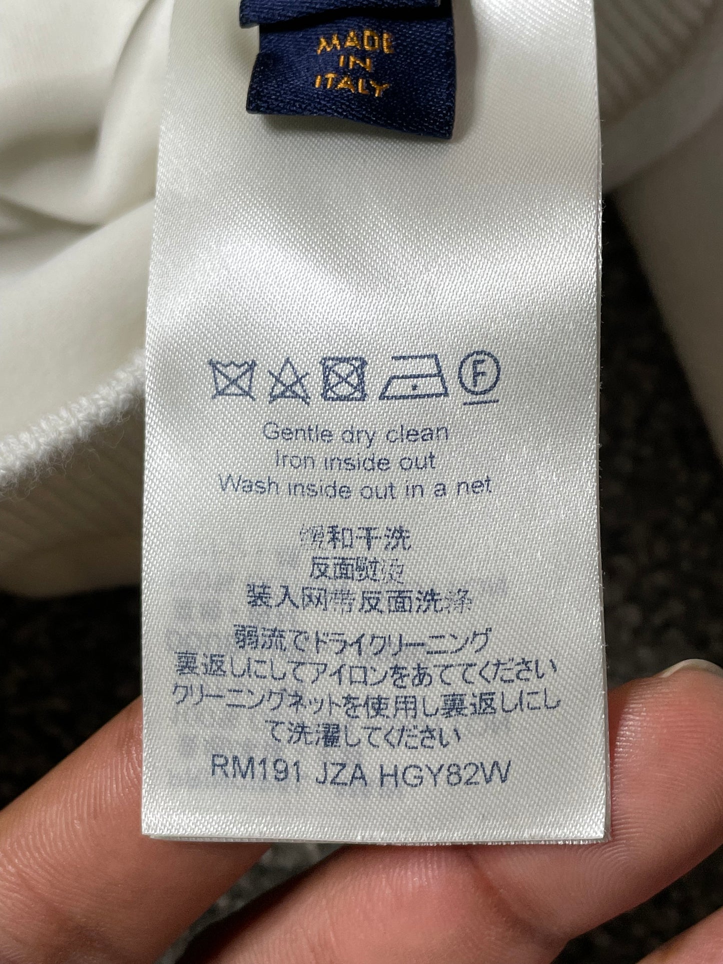 RUNWAY Plain Rainbow white monogram sweater