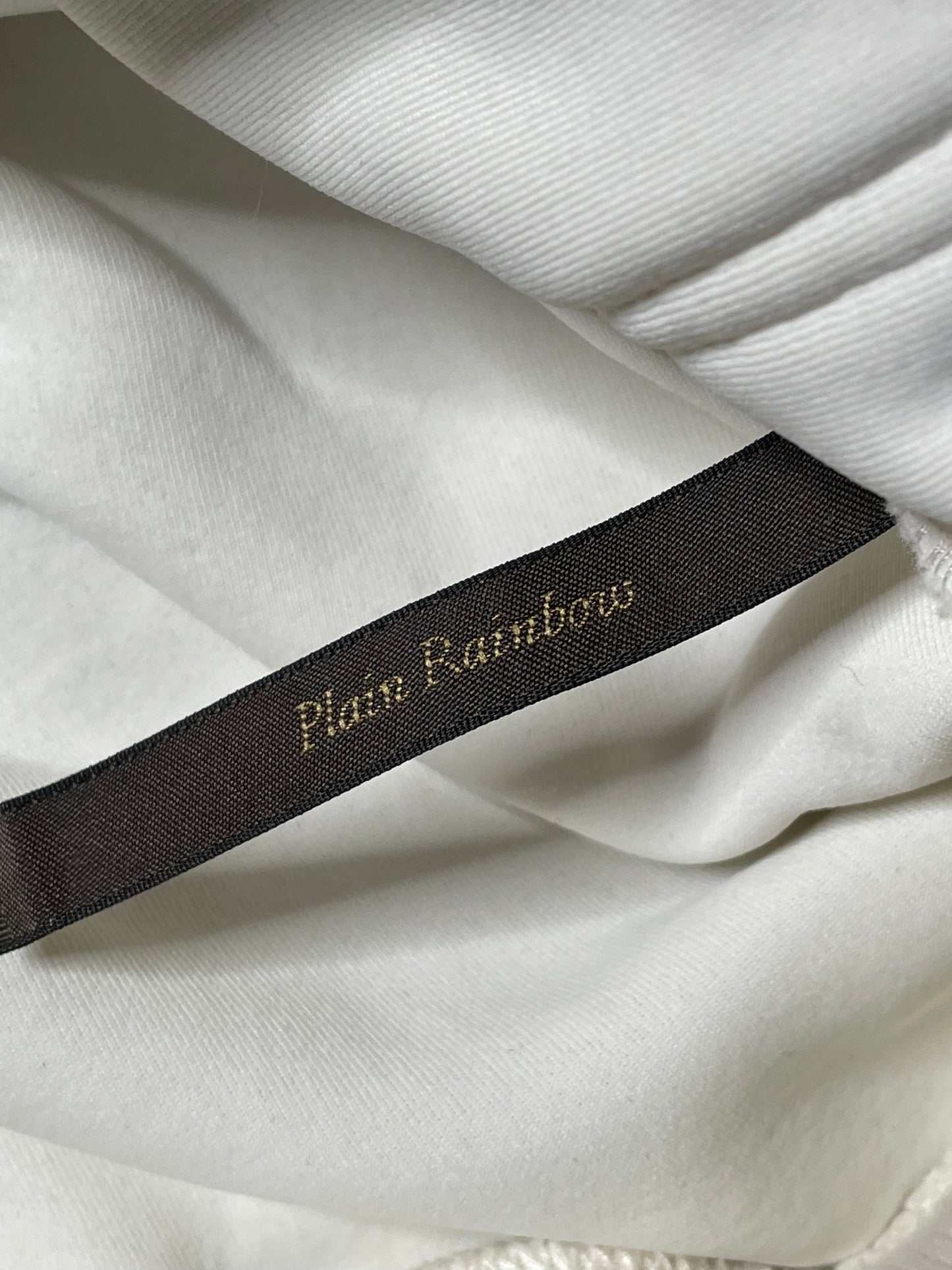 RUNWAY Plain Rainbow white monogram sweater