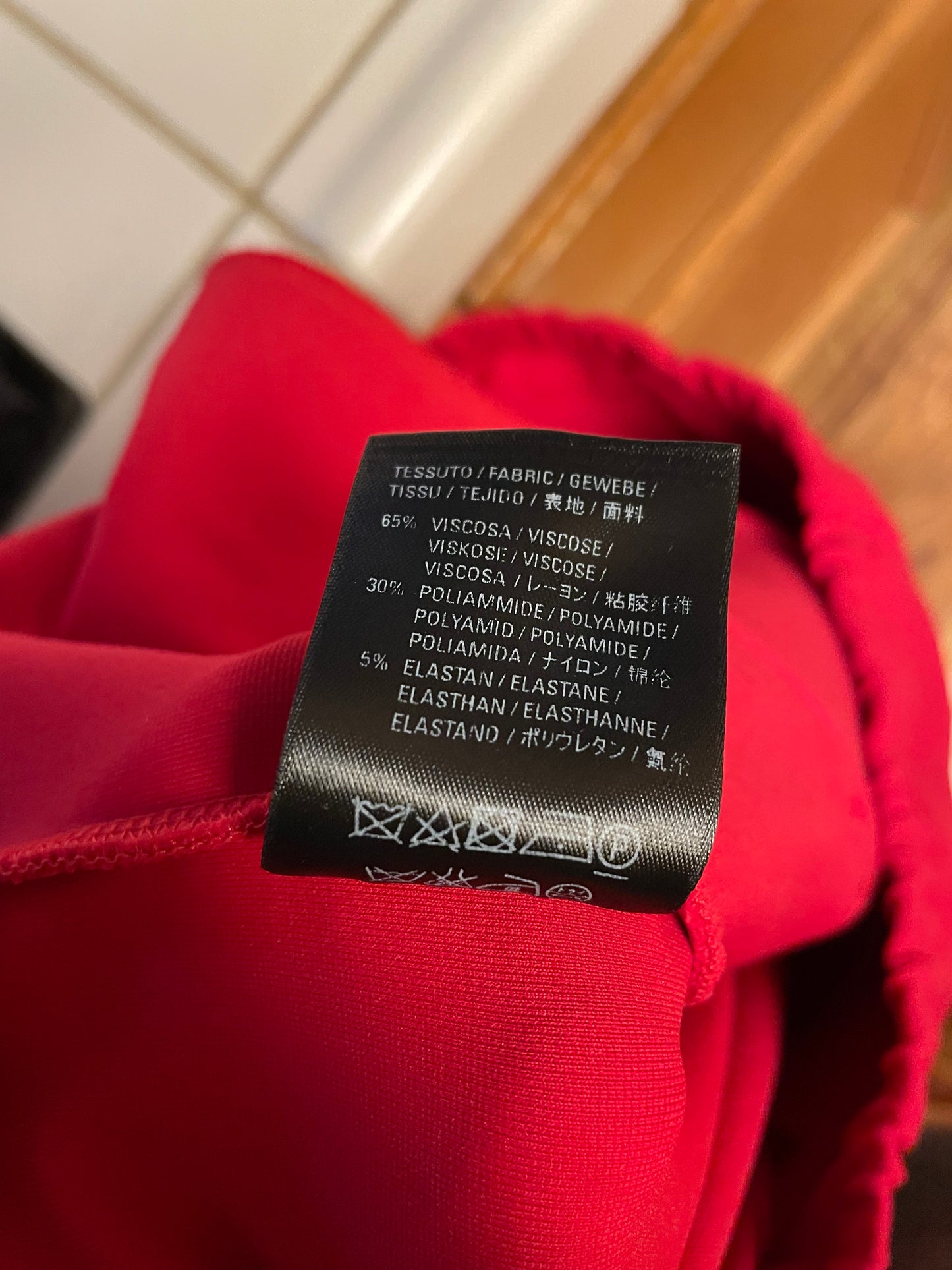 Red Balenciaga Pin Tuck Track Pants W/ Zippers